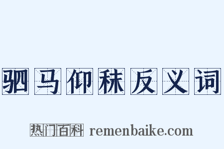 驷马仰秣反义词是什么意思的图片